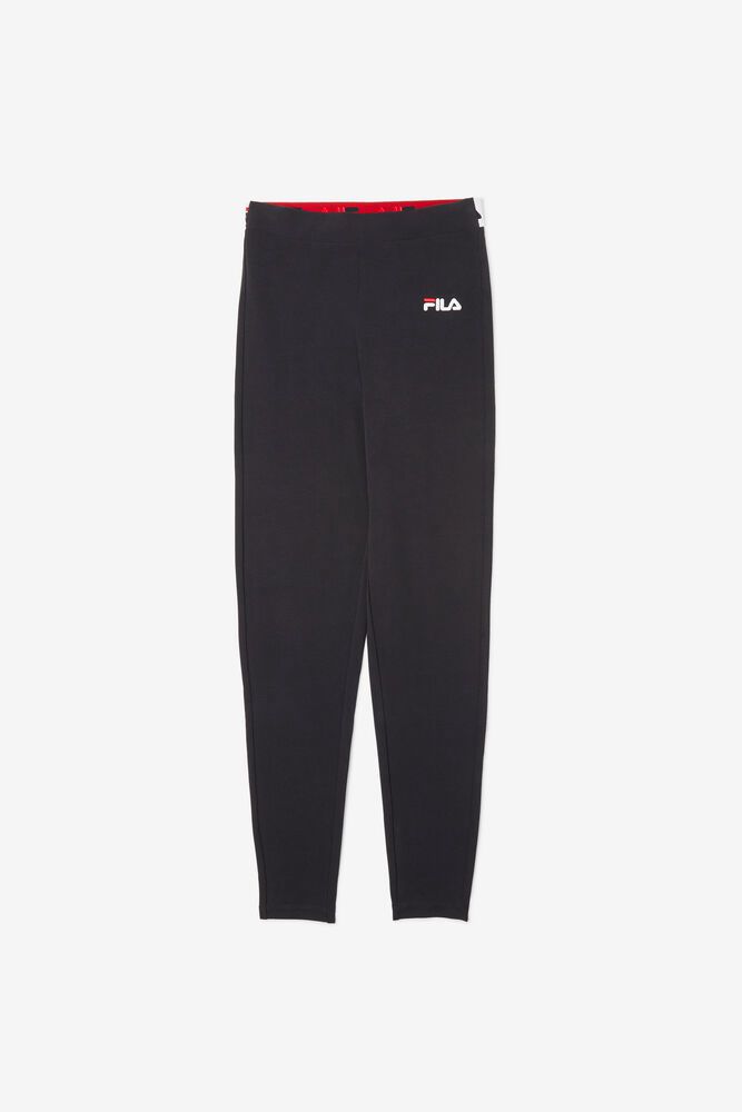 Fila Rathi High Waisted Leggings Black - Womens - 90483VFEC